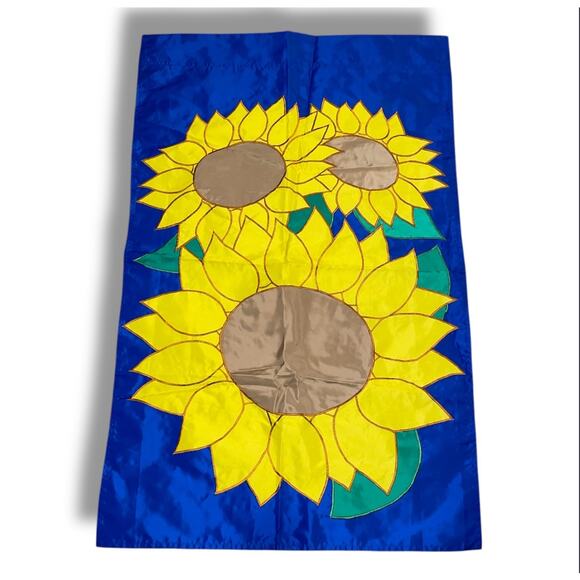 Sunflowers House Flag 43" Evergreen Spring Summer Yard Outdoor Decor Vintage - Picture 2 of 5